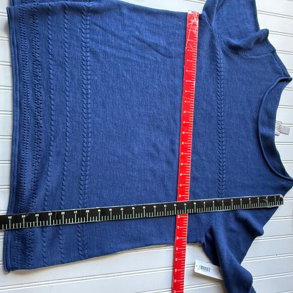 NEW! Chico’s Blue Size XL pullover embroidered sweater size XL Boat neck - Picture 9 of 11